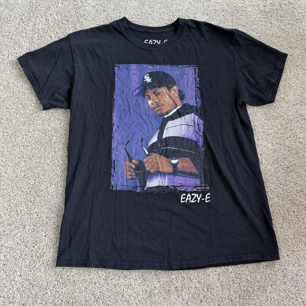 Eazy-E Shirt Mens Large Black Photo Graphic Rap Hip Hop Tee T-Shirt Spencers